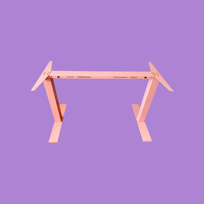 A pink desk frame.