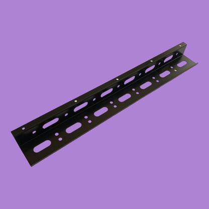 Matte black cable tray.